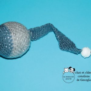 Grelot Balle bicolore lamée, jouet créé par Georgia pour Noël
