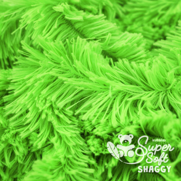 tissu Shaggy vert pour création par Georgia