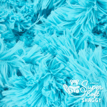 tissu Shaggy turquoise pour création par Georgia
